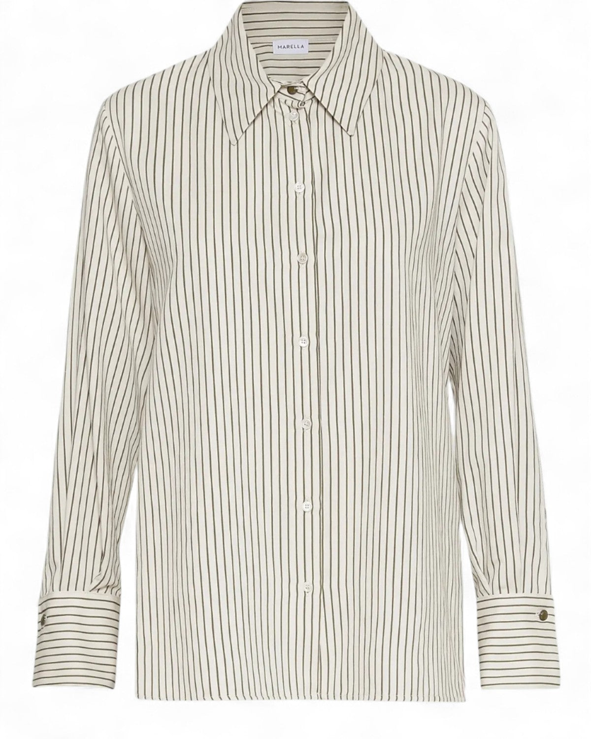 Camicia in twill lavato in misto viscosa-Marella-Camicie-Vittorio Citro Boutique