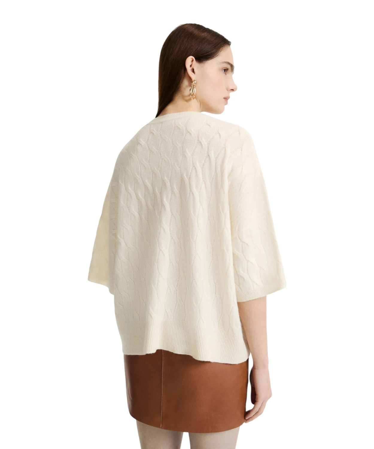 Maglia Oversize in Cashmere con Trecce