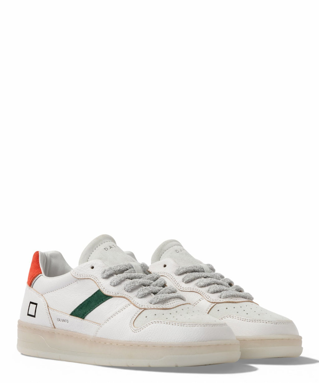 Baskets D.A.T.E. Court 2.0 Blanc Naturel-Orange