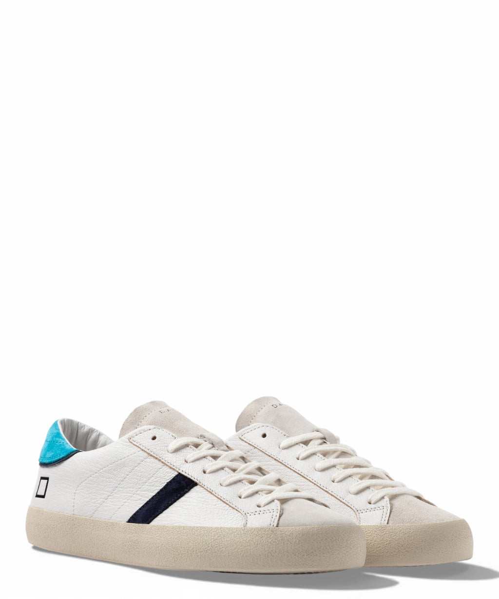 Baskets D.A.T.E. Hill Low Fluo Blanc-Bleu
