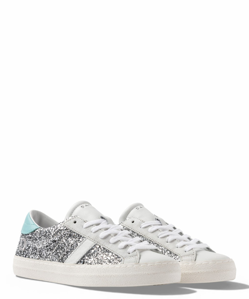 D.A.T.E. Sneakers Hill Low Glitter Argent