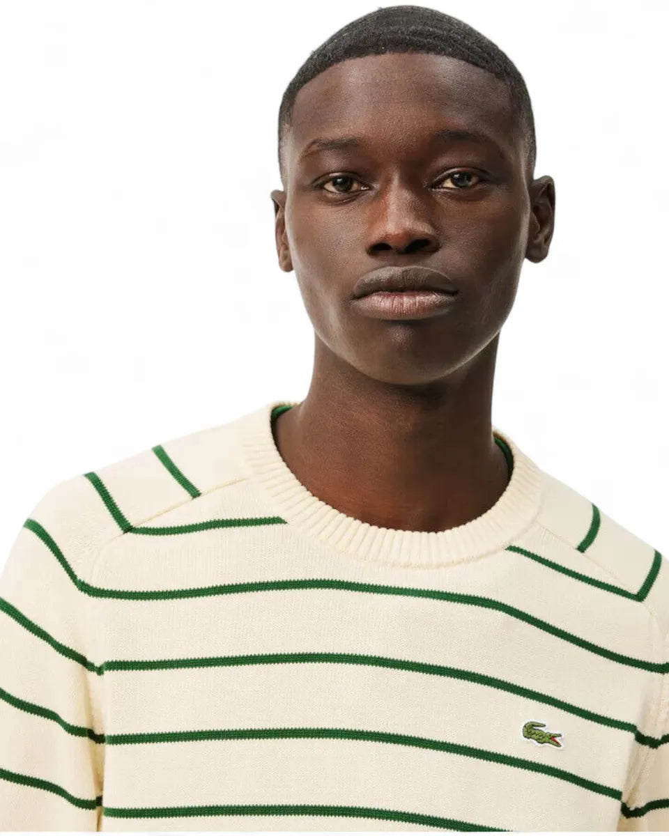 Maglione Girocollo Rigato-LACOSTE-Maglieria-Vittorio Citro Boutique