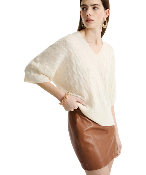 Maglia Oversize in Cashmere con Trecce
