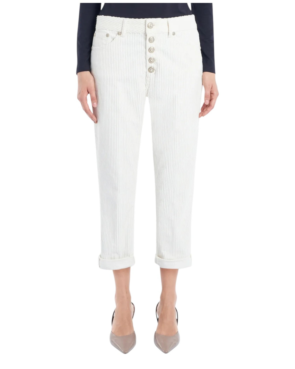 Pantaloni Koons Loose in Velluto a Coste-Dondup-Pantaloni-Vittorio Citro Boutique
