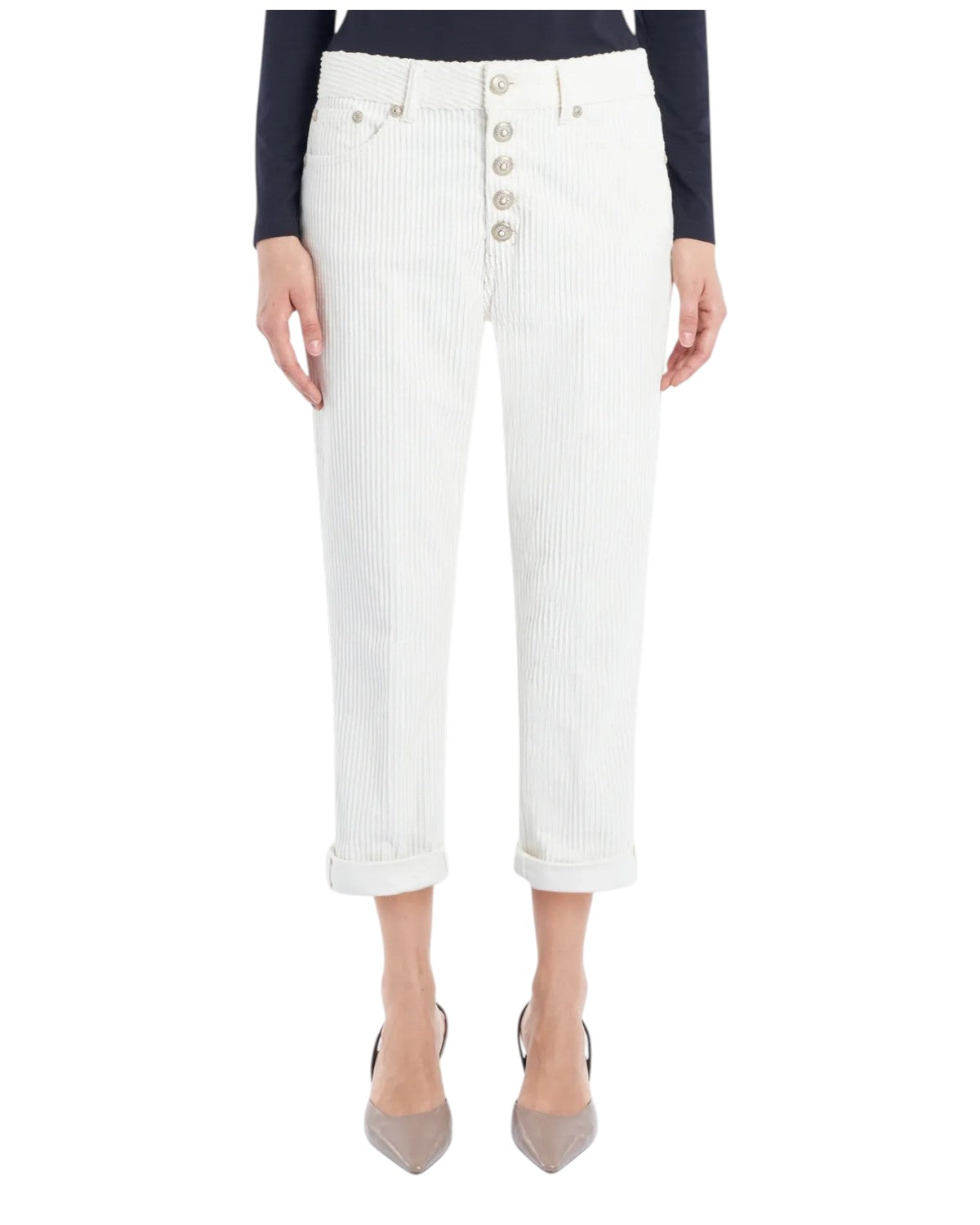 Pantaloni Koons Loose in Velluto a Coste-Dondup-Pantaloni-Vittorio Citro Boutique