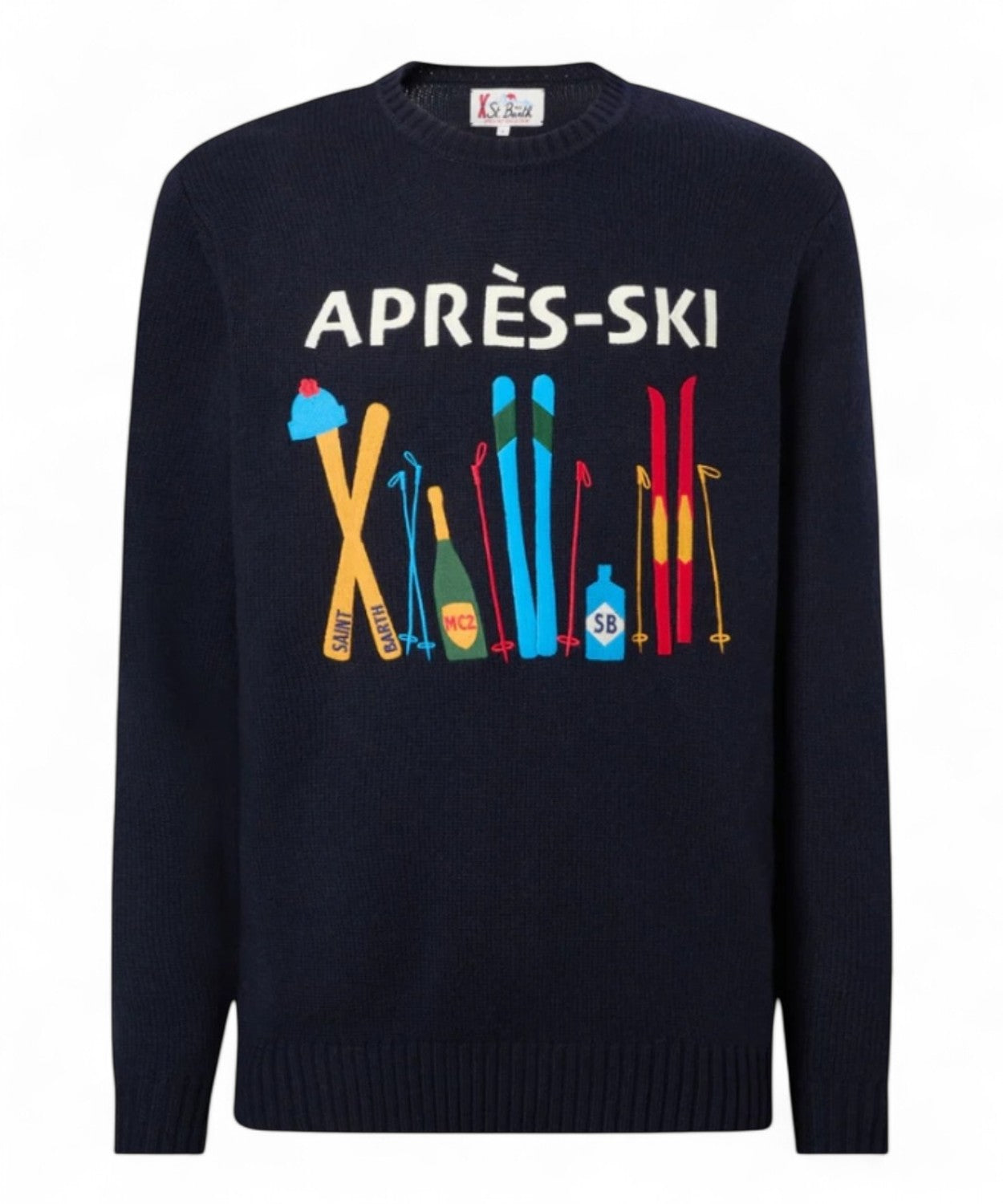 Maglione con ricamo Après-Ski in misto cashmere-Mc2 Saint Barth-Maglieria-Vittorio Citro Boutique