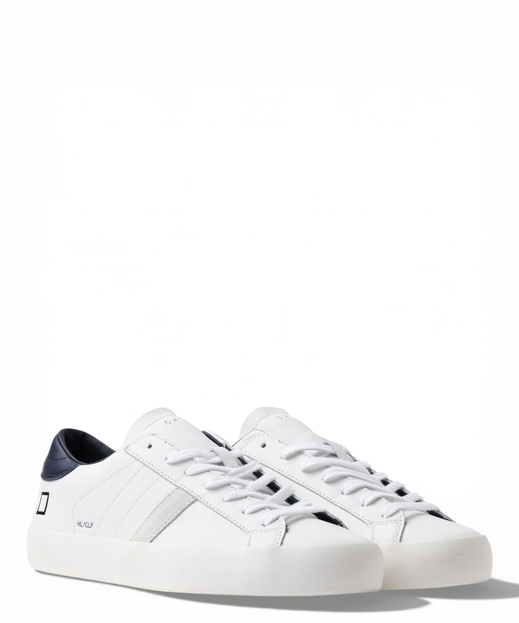 Baskets D.A.T.E. Hill Low Veau Blanc-Bleu