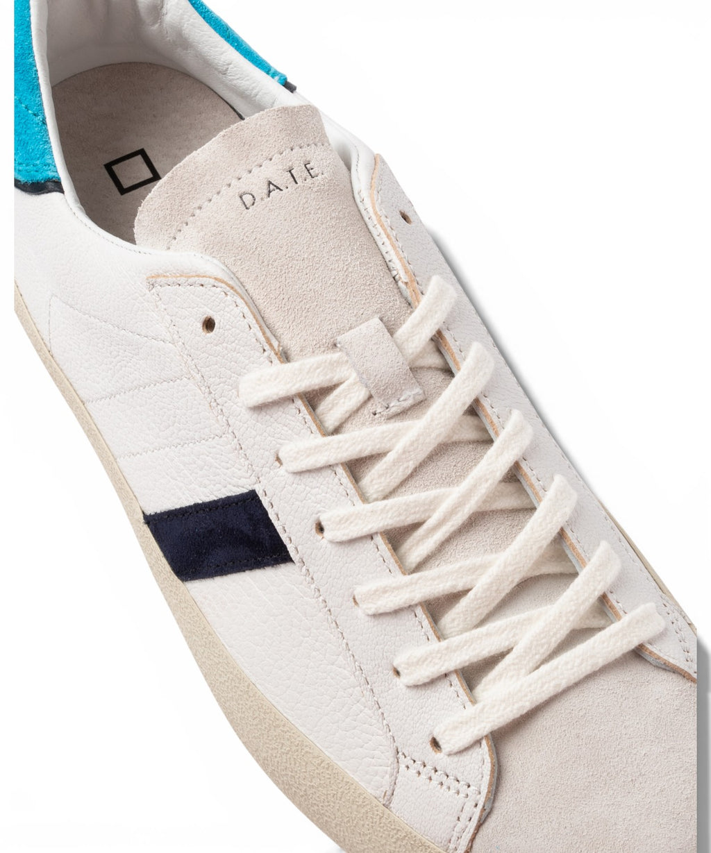 Baskets D.A.T.E. Hill Low Fluo Blanc-Bleu