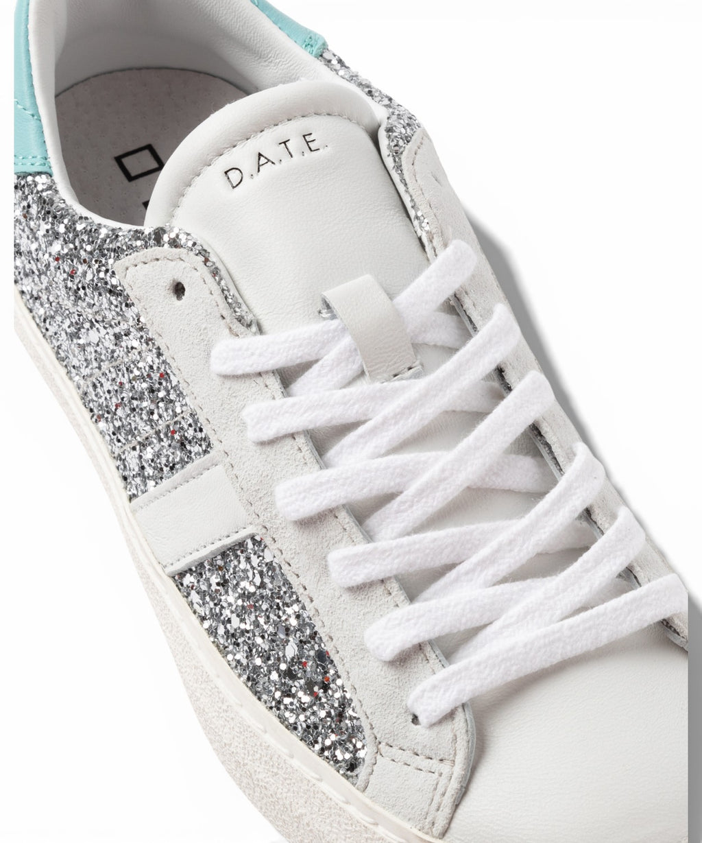 D.A.T.E. Sneakers Hill Low Glitter Argent