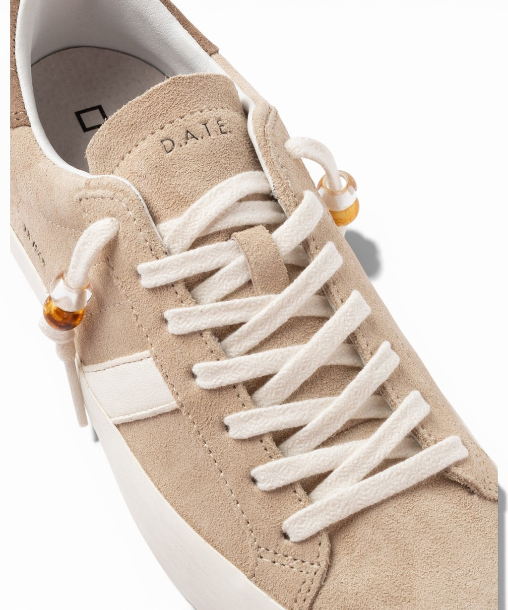 Baskets D.A.T.E. Hill Low en daim beige