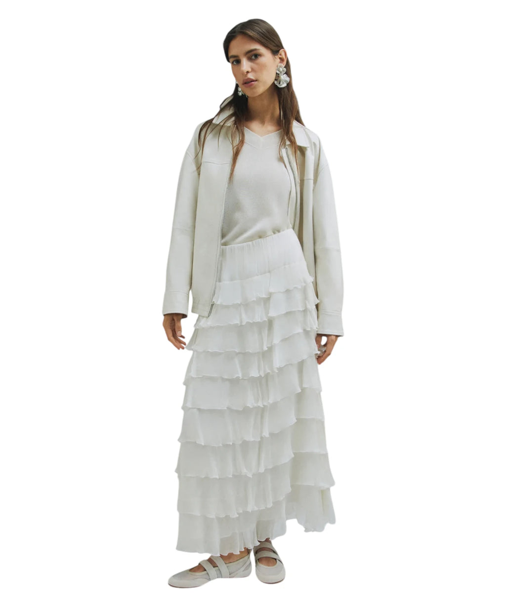 Jupe longue Marella TRITONE en crêpon de viscose