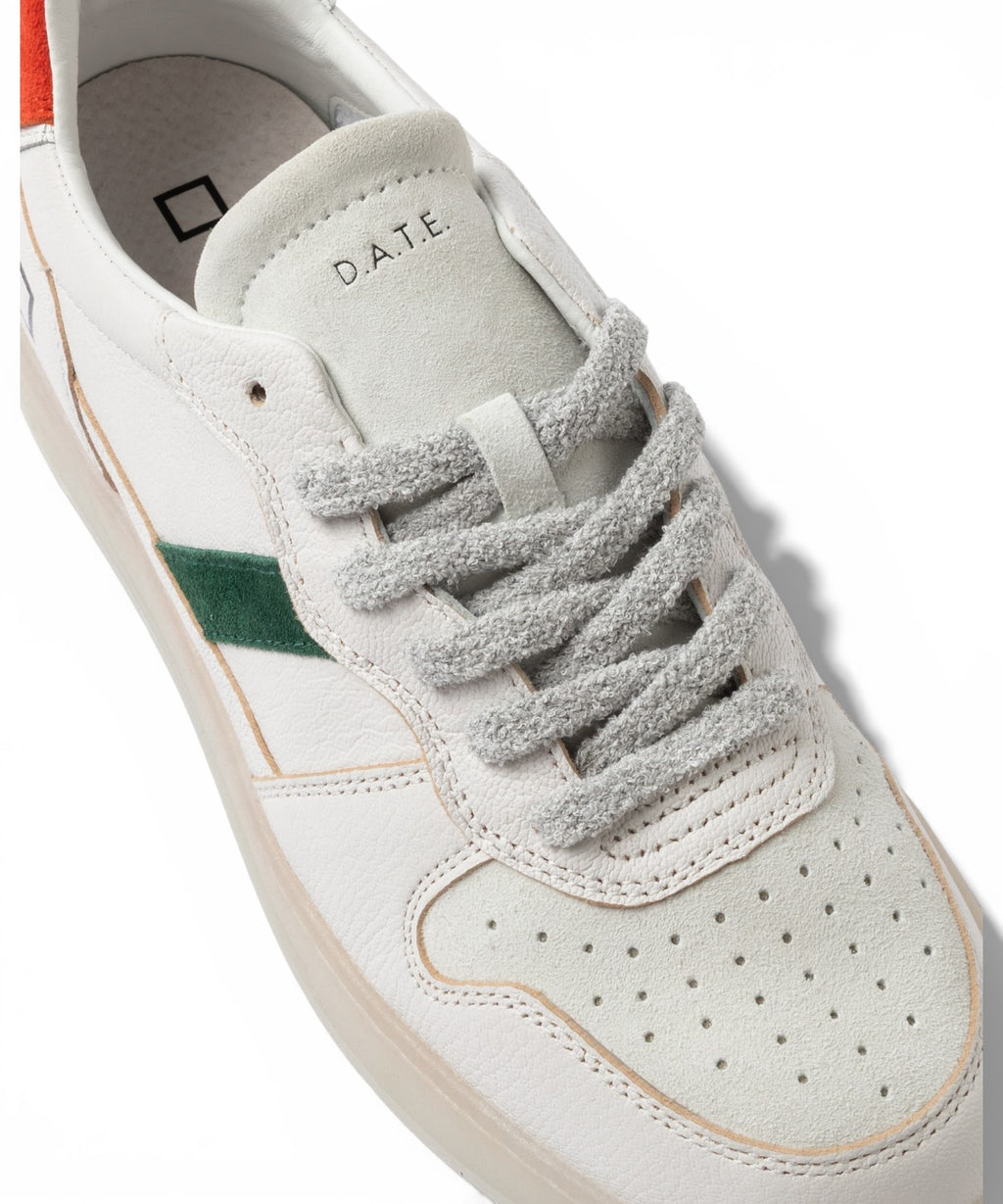 Baskets D.A.T.E. Court 2.0 Blanc Naturel-Orange