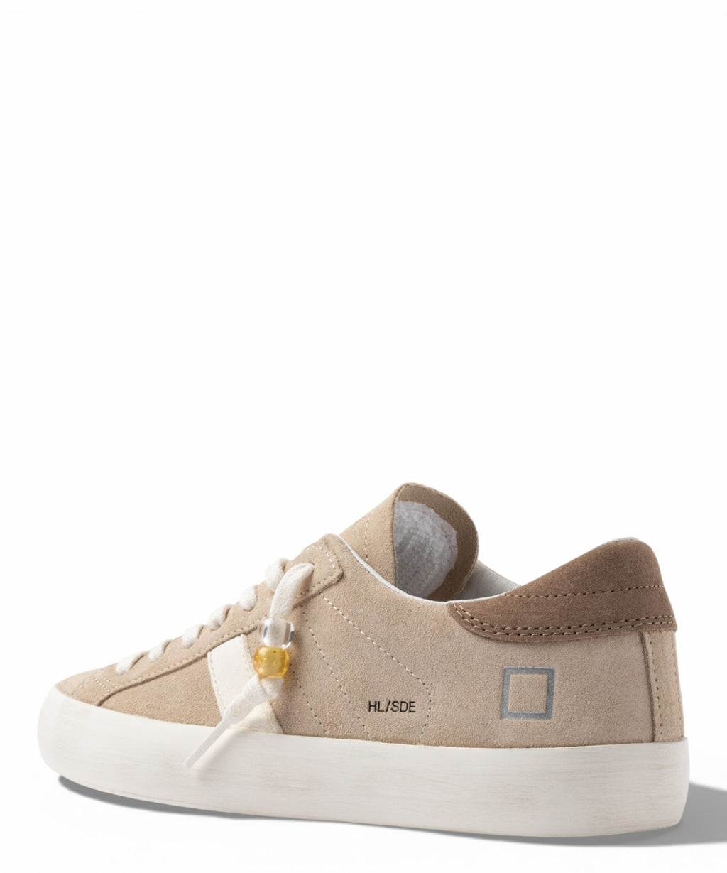 Baskets D.A.T.E. Hill Low en daim beige