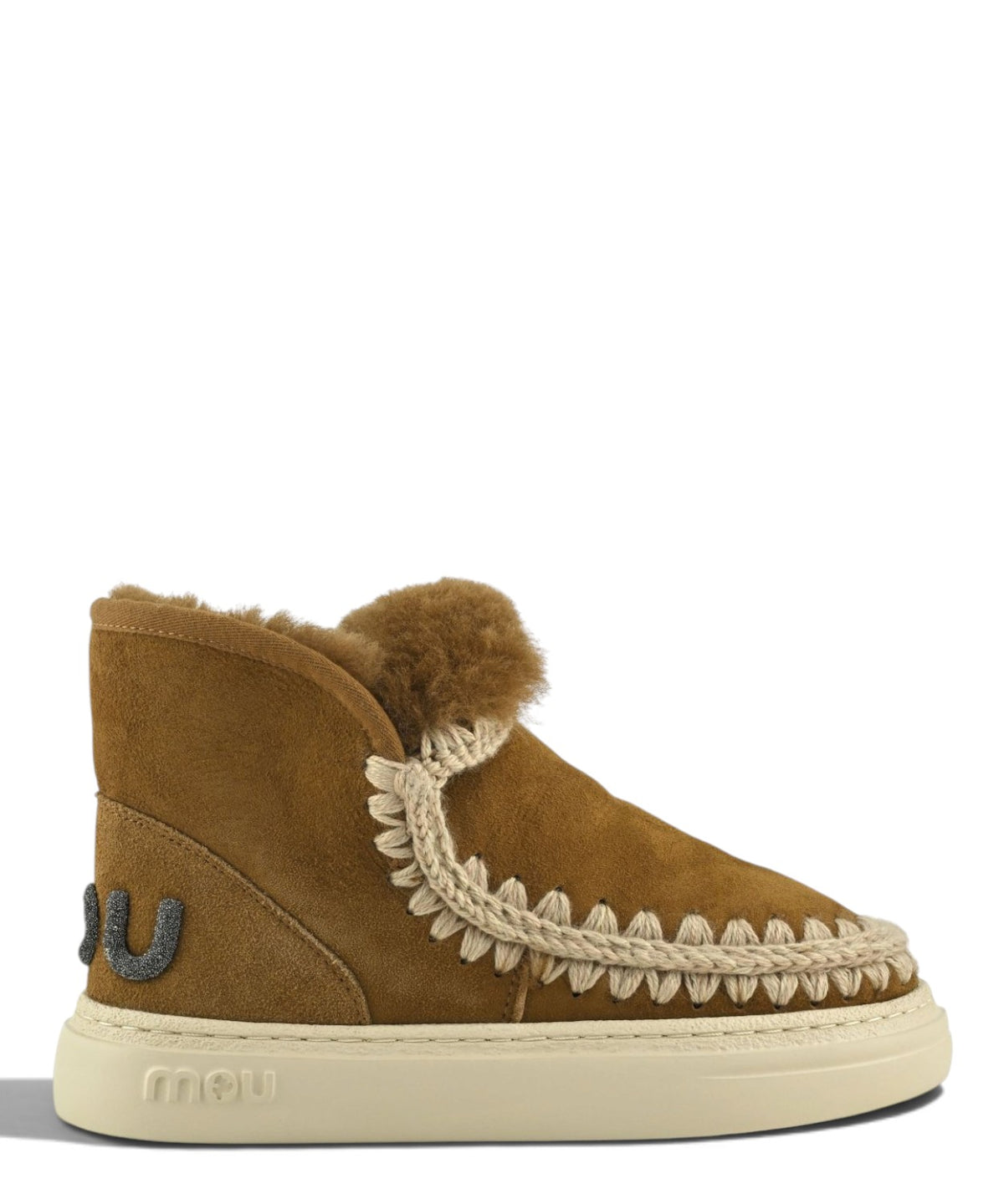 Mou Eskimo Sneaker Bold Glitter Logo en peau lainée