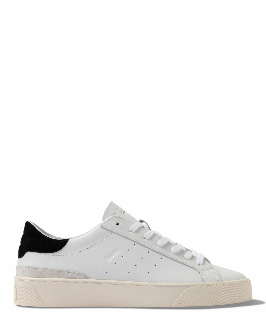 D.A.T.E. Sneakers Sonica Cuir Veau Blanc-Noir