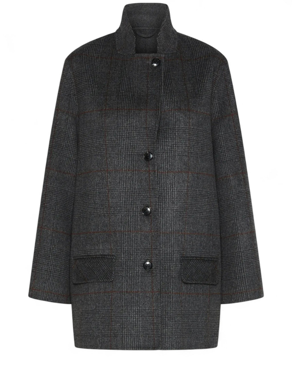 Giaccone in double di pura lana con rever richiudibile-Marella-Giacche-Vittorio Citro Boutique