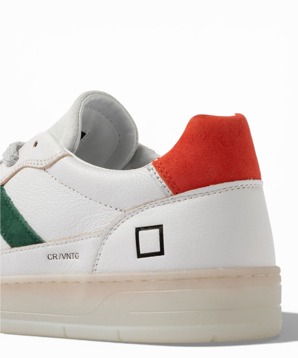 Baskets D.A.T.E. Court 2.0 Blanc Naturel-Orange