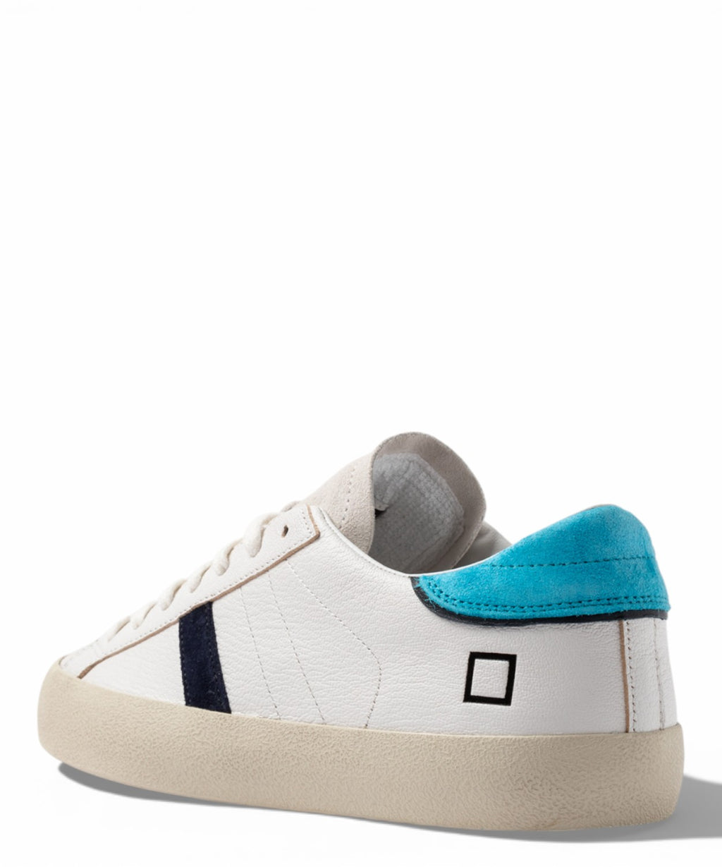 Baskets D.A.T.E. Hill Low Fluo Blanc-Bleu