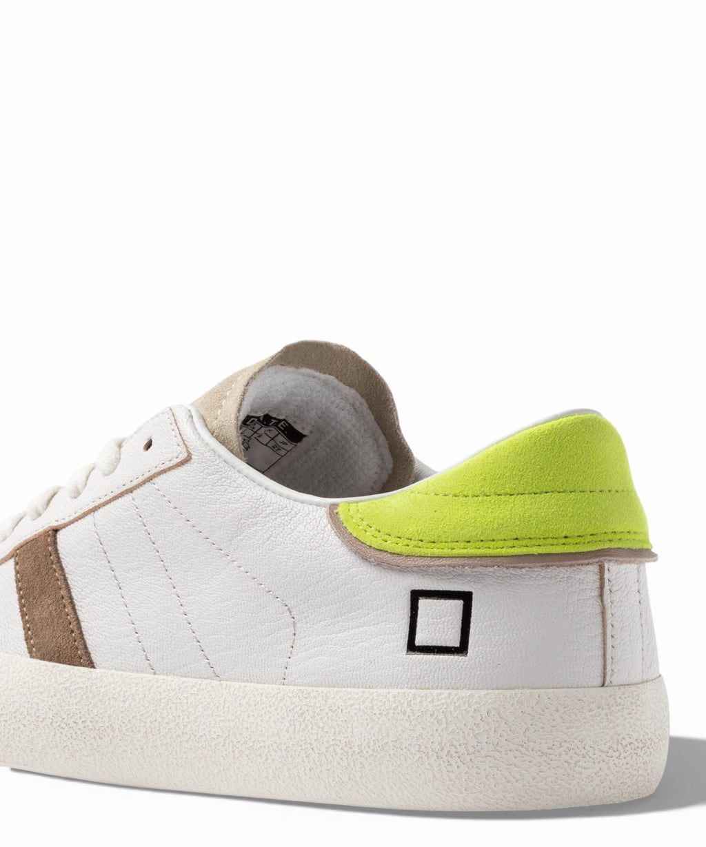 Baskets D.A.T.E. Hill Low Fluo Blanc-Jaune