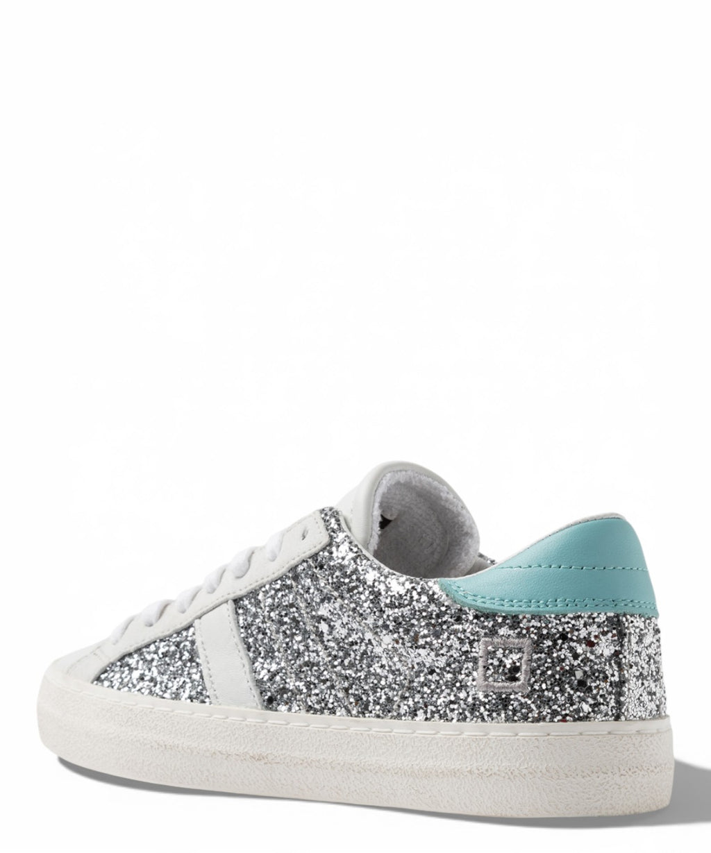 D.A.T.E. Sneakers Hill Low Glitter Argent
