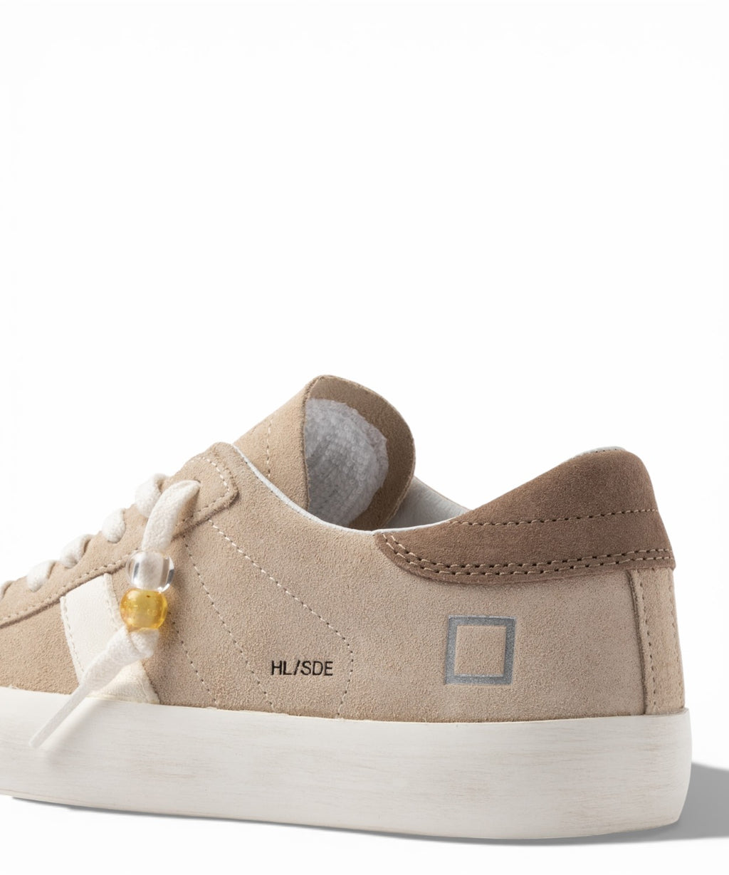 Baskets D.A.T.E. Hill Low en daim beige