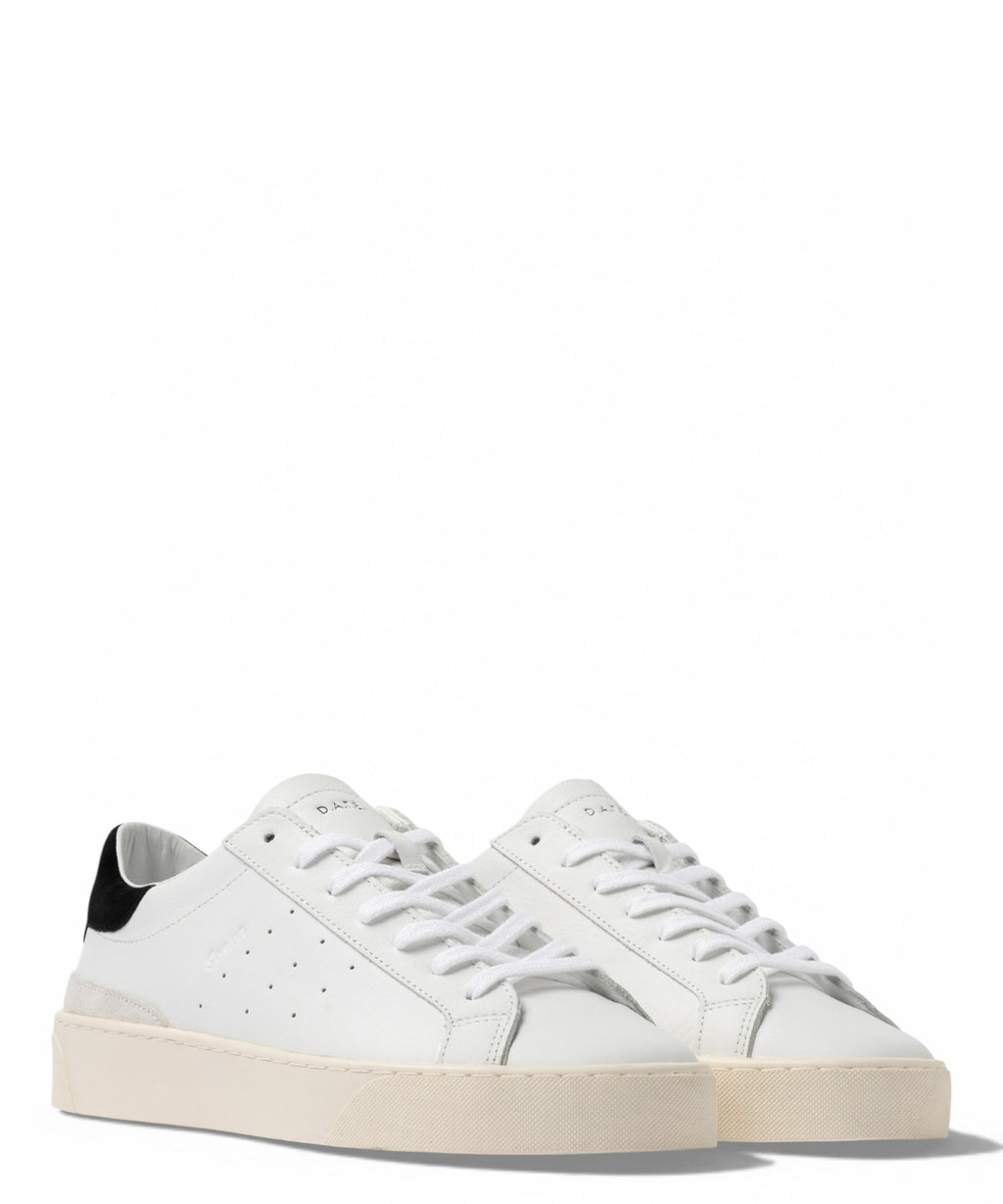 D.A.T.E. Sneakers Sonica Cuir Veau Blanc-Noir