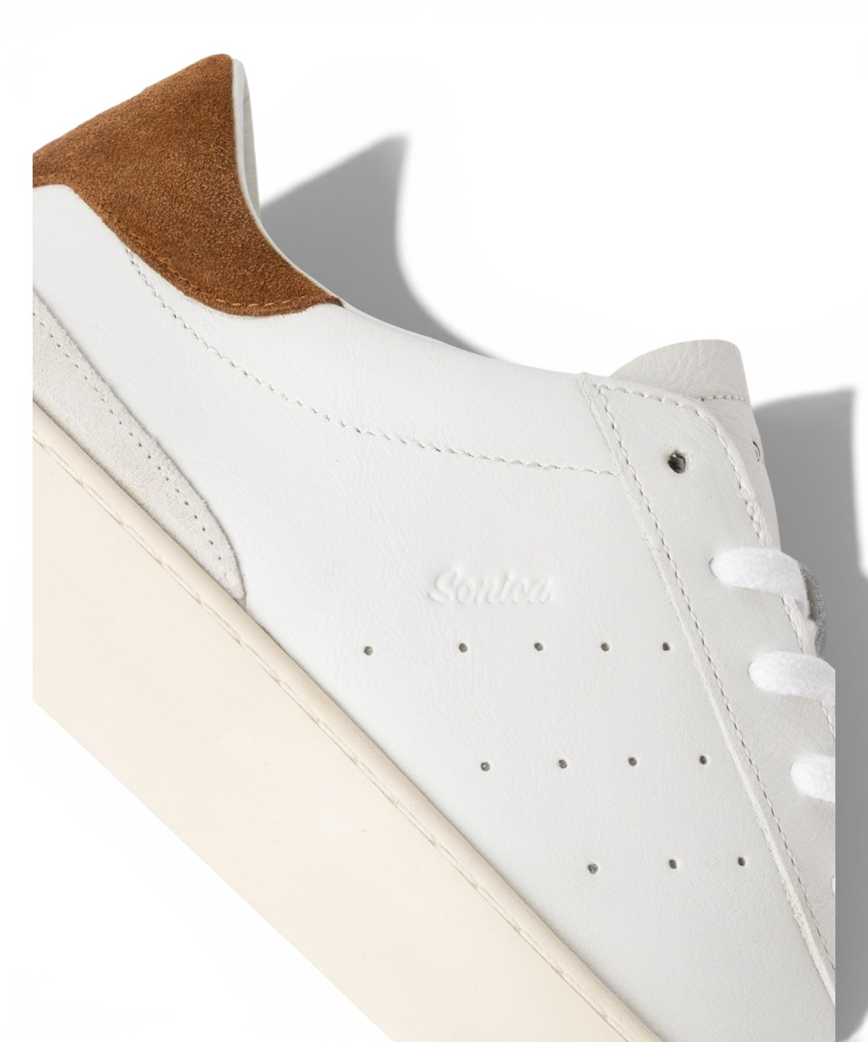 D.A.T.E. Sneakers Sonica Calf Bianche e Cuoio