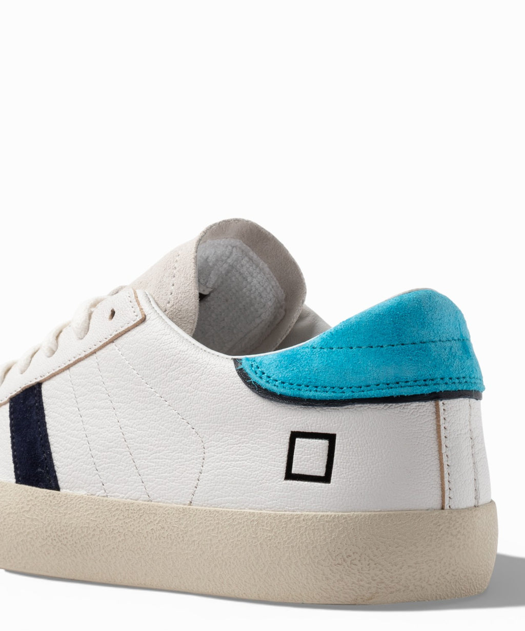 Baskets D.A.T.E. Hill Low Fluo Blanc-Bleu