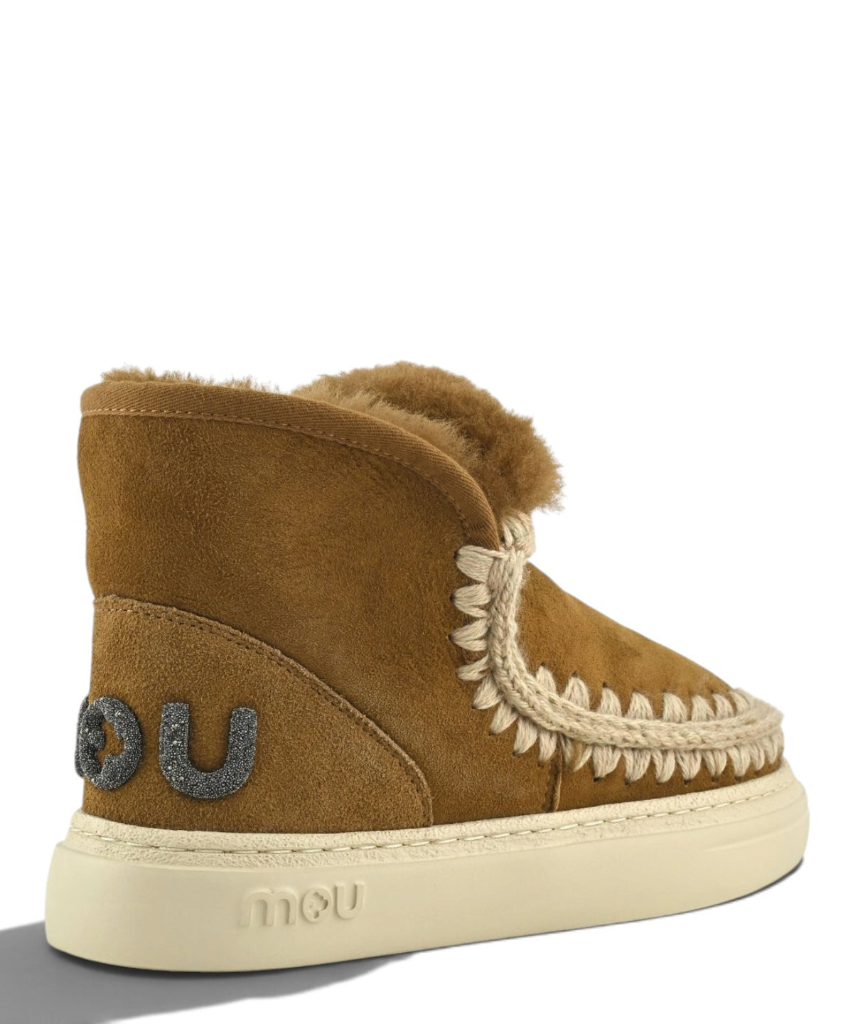 Mou Eskimo Sneaker Bold Glitter Logo en peau lainée