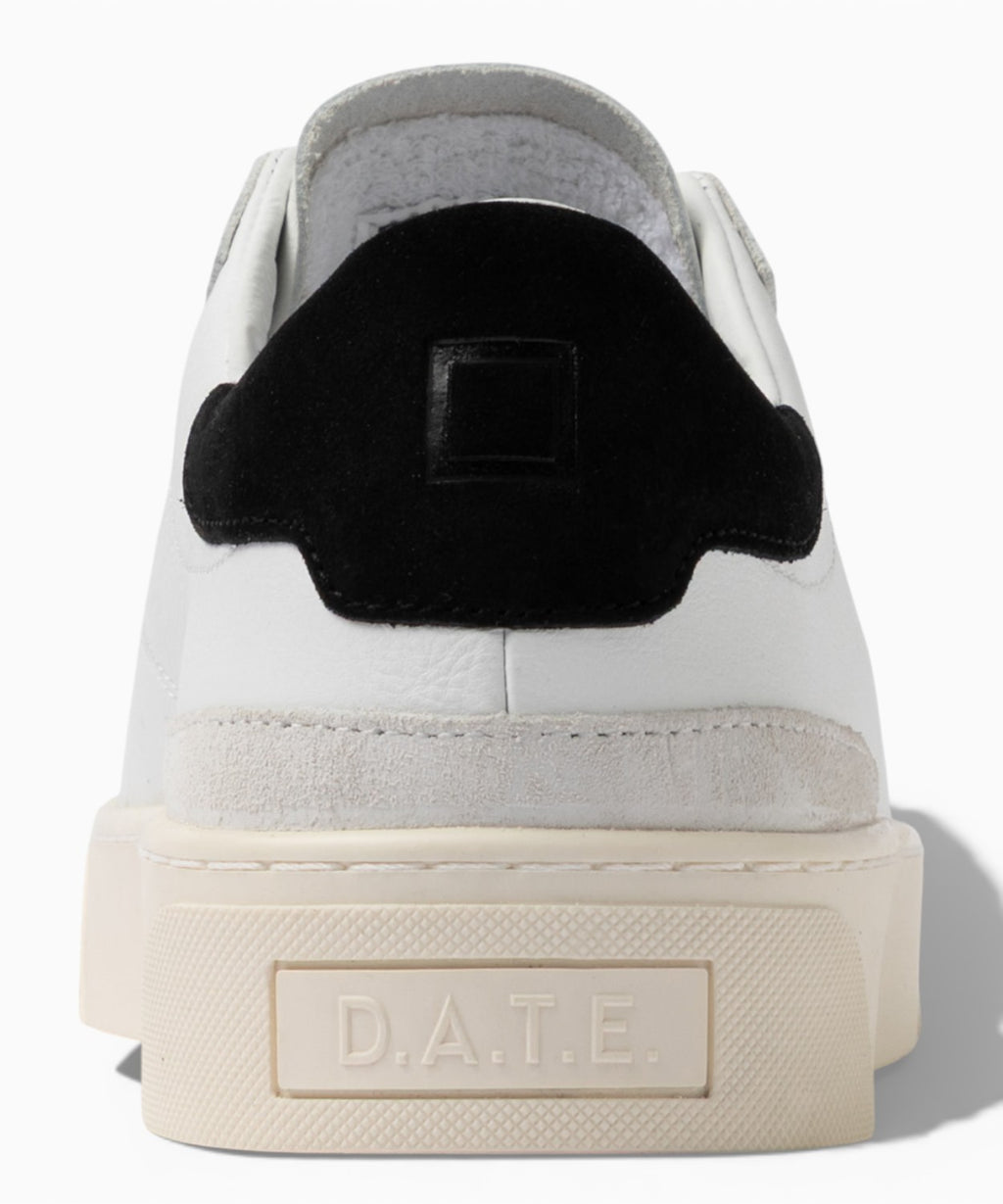 D.A.T.E. Sneakers Sonica Cuir Veau Blanc-Noir