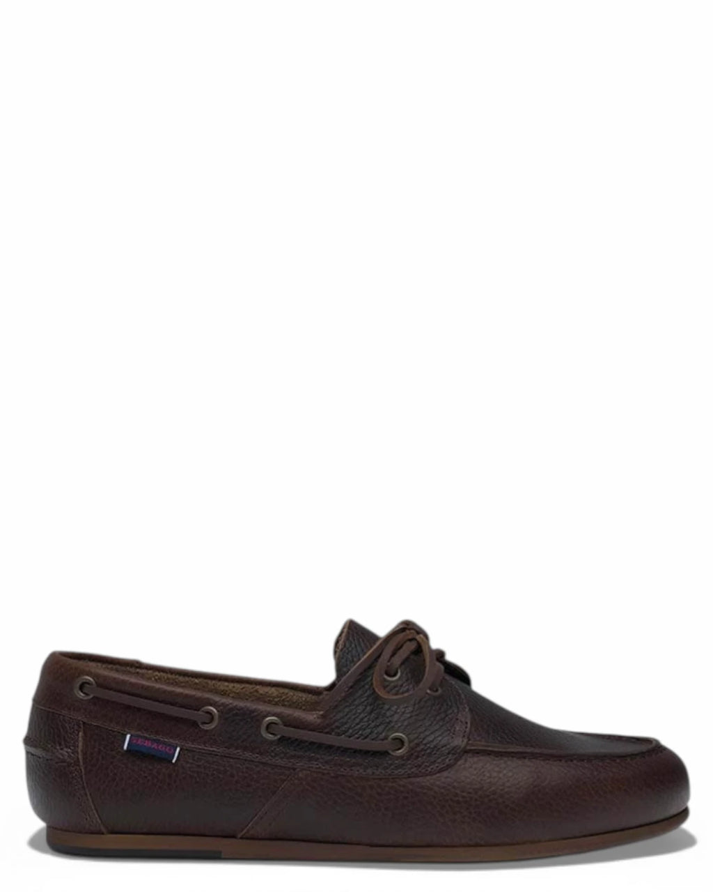 Sebago Owen Tumbled Chaussures de Bateau Femme en Cuir Martelé