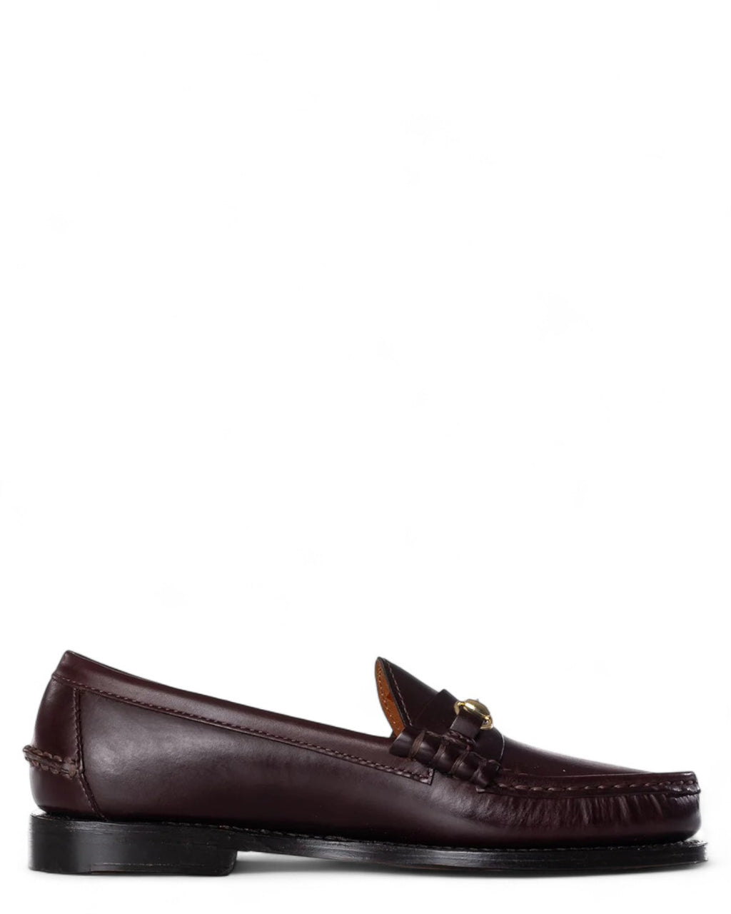Mocassino donna pelle Joe Modena Citysides in pelle scamosciata bordeaux con morsetto dorato, stile casual chic per l'inverno.