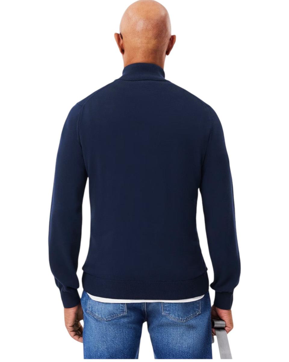 Pullover in Cotone con Collo Alto e Zip-LACOSTE-Maglieria-Vittorio Citro Boutique