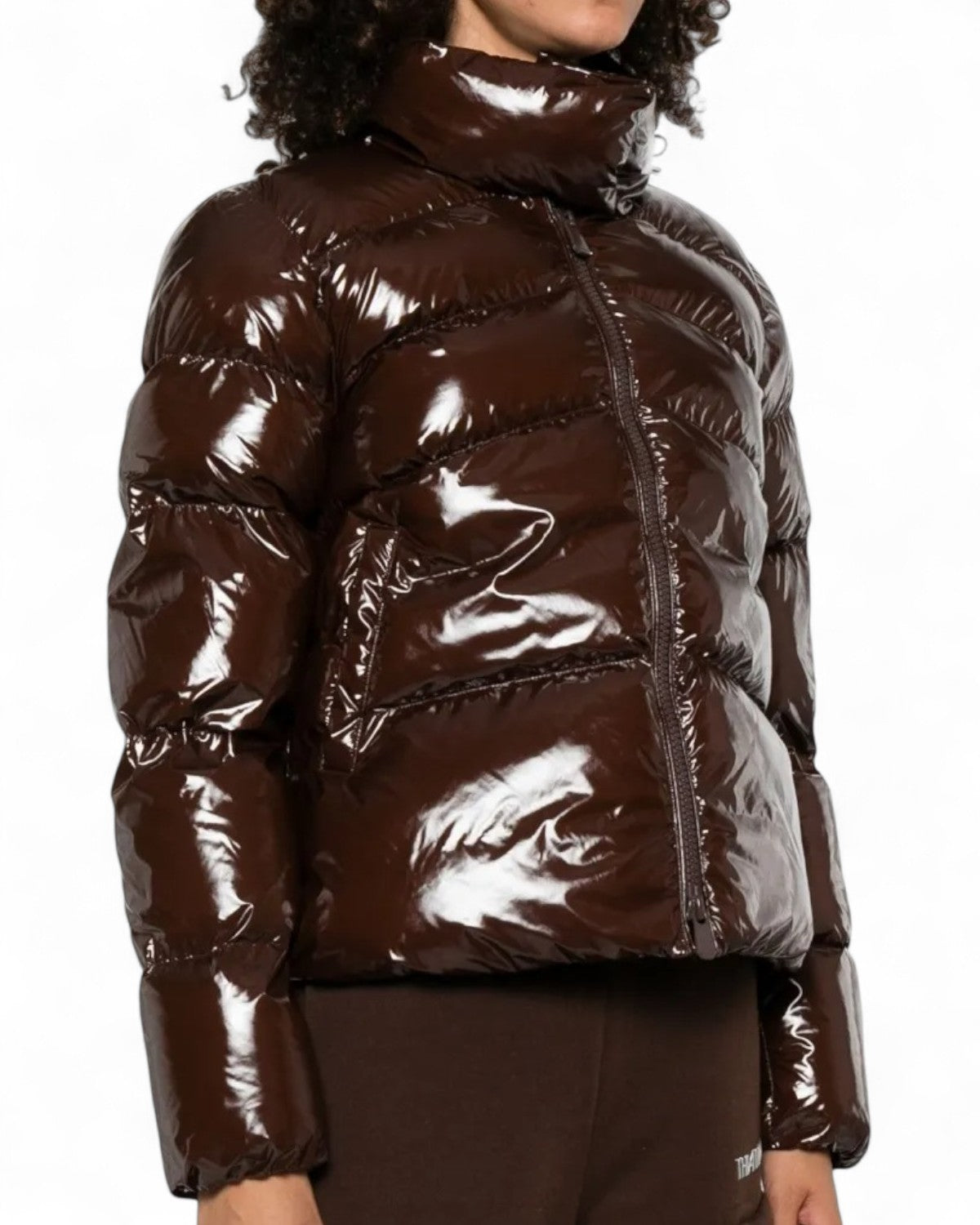 Piumino Caban in Crystal Nylon con Logo Love Birds-Pinko-Piumini-Vittorio Citro Boutique