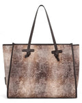 Borsa Marcella Gianni Chiarini - Tote con Nodo in pelle effetto sfumato marrone, manici lunghi e profili scuri, ideale per look invernali.