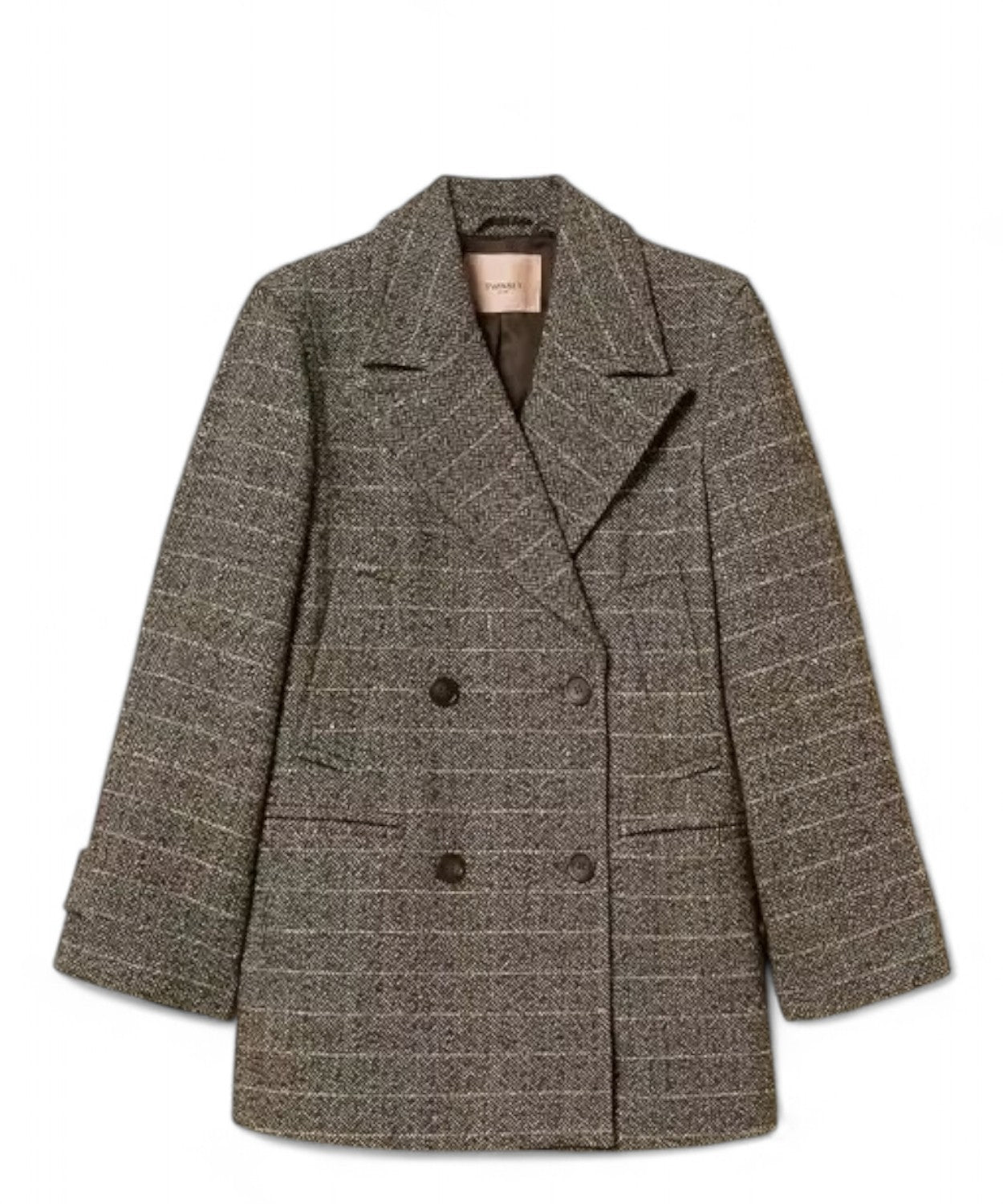 Cappotto Caban Doppiopetto in Misto Lana e Lurex-Twinset-Cappotti-Vittorio Citro Boutique