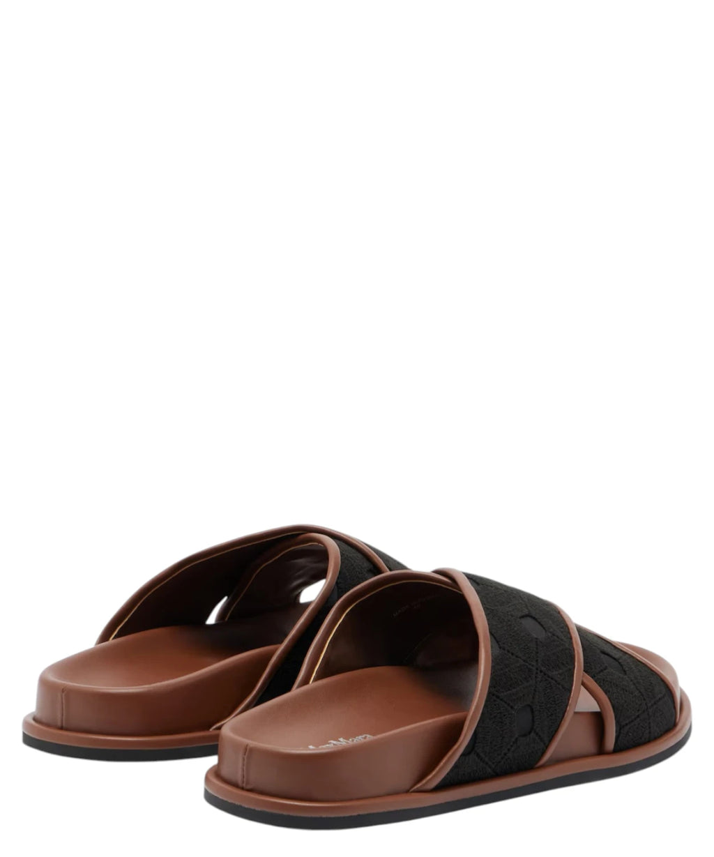 Sandales Femme Max Mara Peonie avec Broderie et Brides Croisées