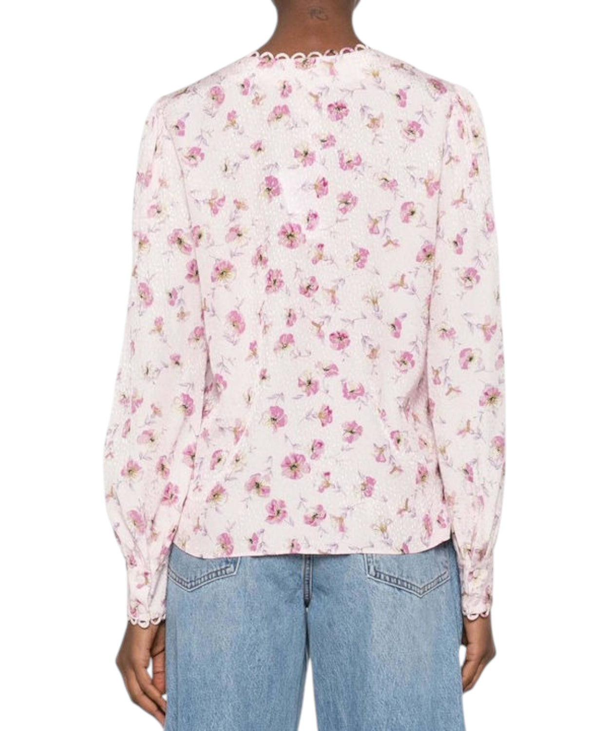 Blusa Donna Twinset in Satin con Fantasia Floreale