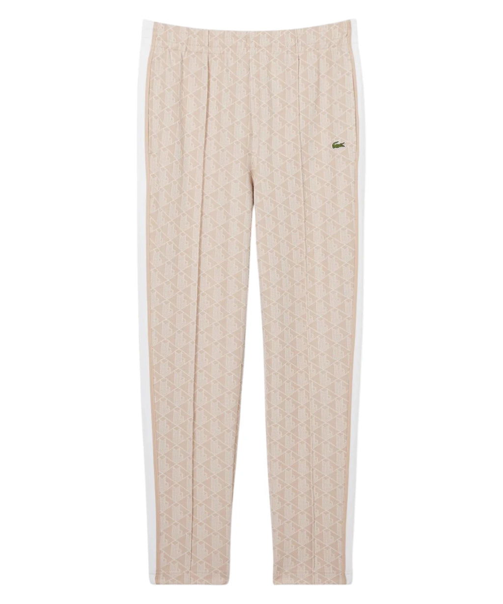 Pantalon de survêtement Lacoste Monogram Beige – Jogger coupe régulière