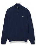 Pullover in Cotone con Collo Alto e Zip-LACOSTE-Maglieria-Vittorio Citro Boutique
