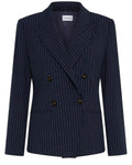 Blazer doppiopetto in tela stretch con rever a lancia-Marella-Giacche-Vittorio Citro Boutique