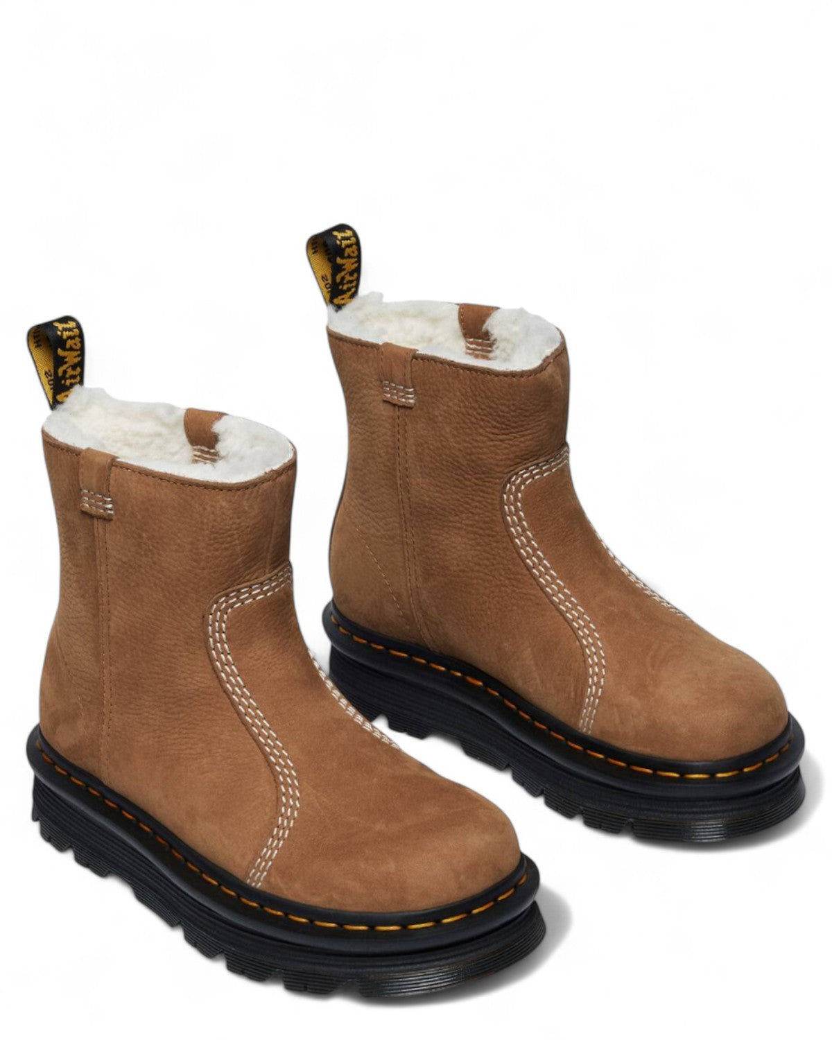 Zebzag Laceless Boot in Suede-Dr. Martens-Stivali-Vittorio Citro Boutique