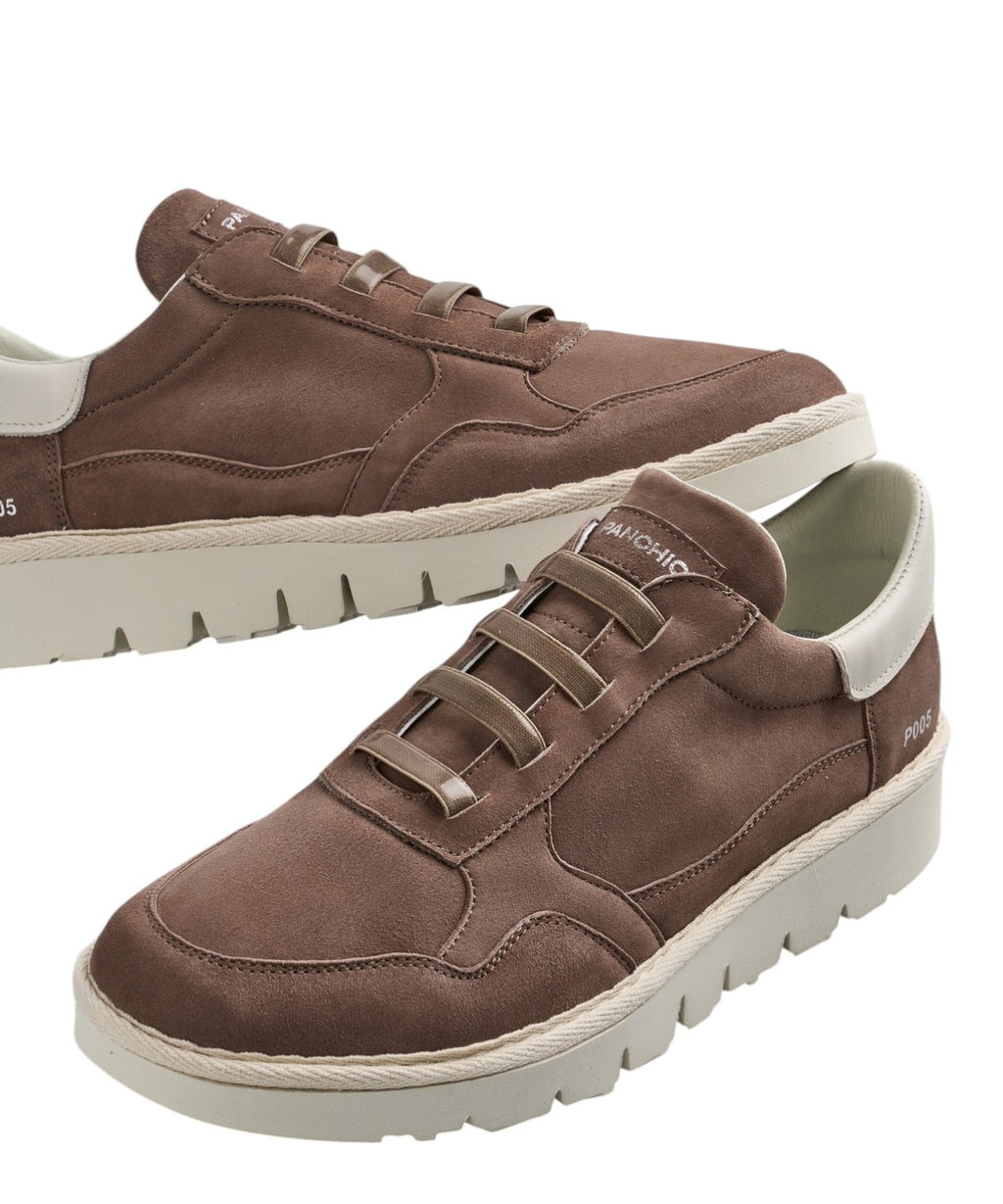 Slip-On Homme P005 en Cuir Velours Sneakers pour Confort et Style