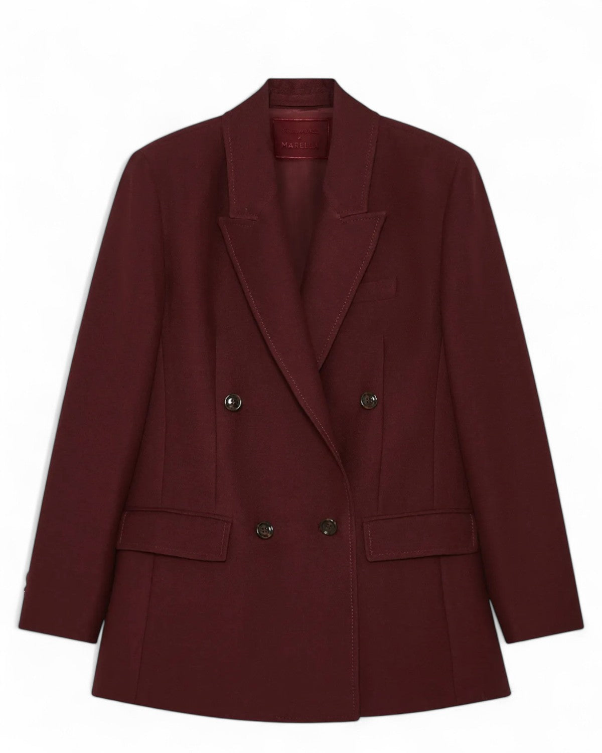 Blazer oversize destrutturato in sablé con rever a lancia-Marella-Giacche-Vittorio Citro Boutique