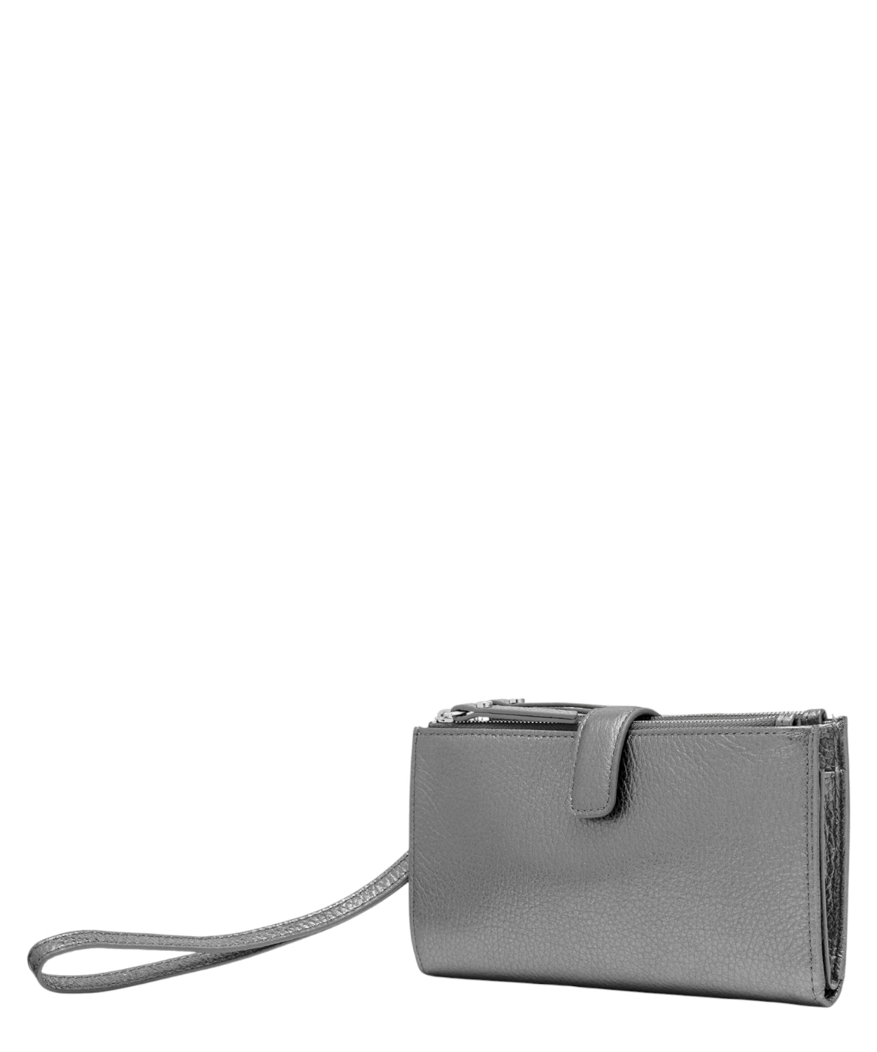 Portafoglio in pelle laminata con zip e tracolla-Gianni Chiarini-Portafogli-Vittorio Citro Boutique