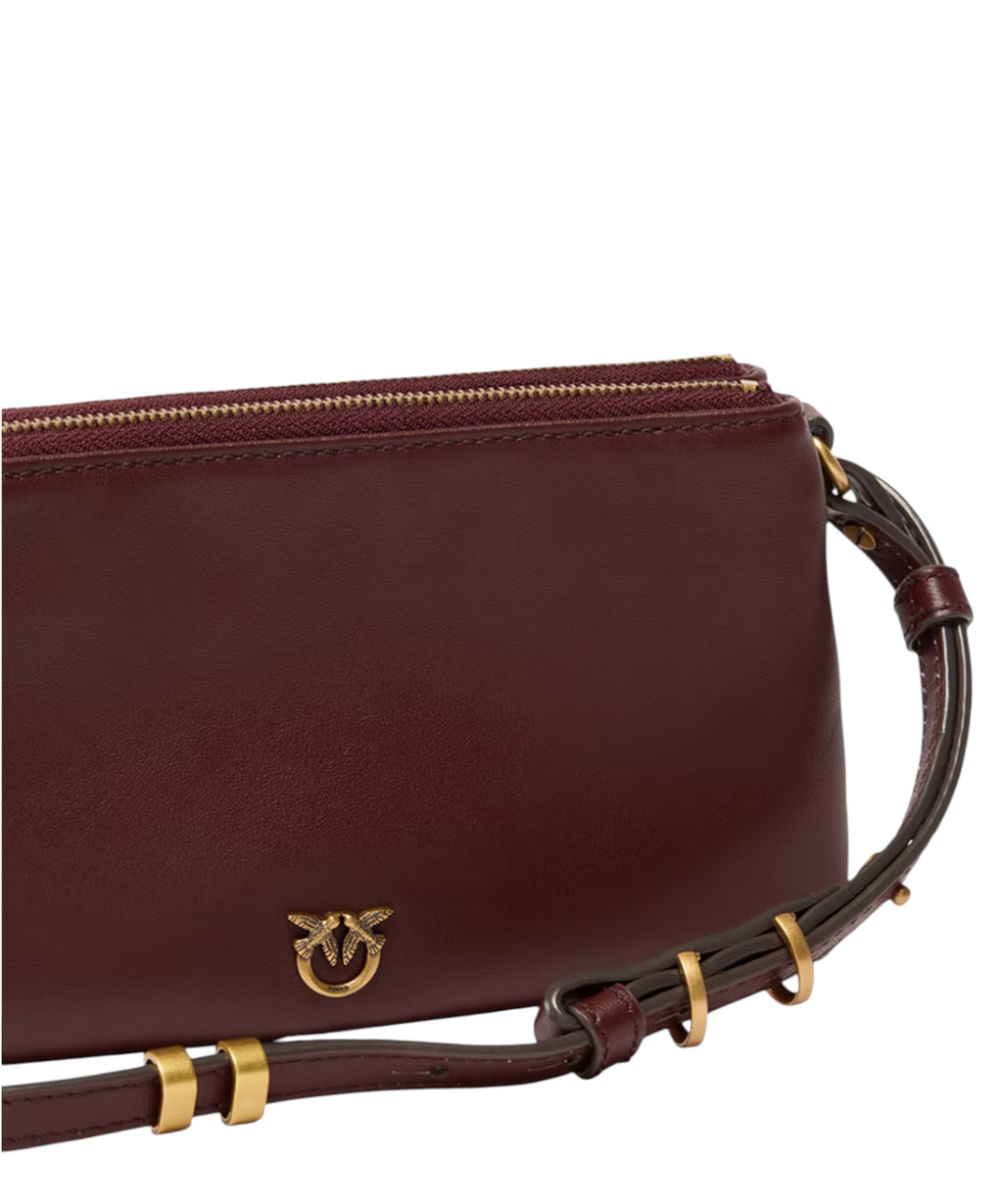 Sac bandoulière PINKO Mini Double Bag en cuir