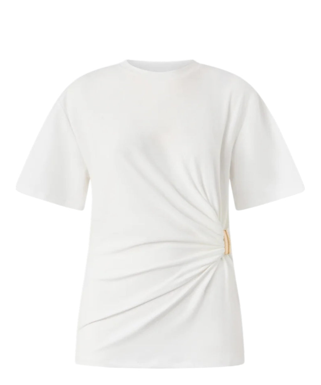 T-shirt Mary Pinko en coton avec drapé