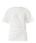T-shirt Mary Pinko en coton avec drapé