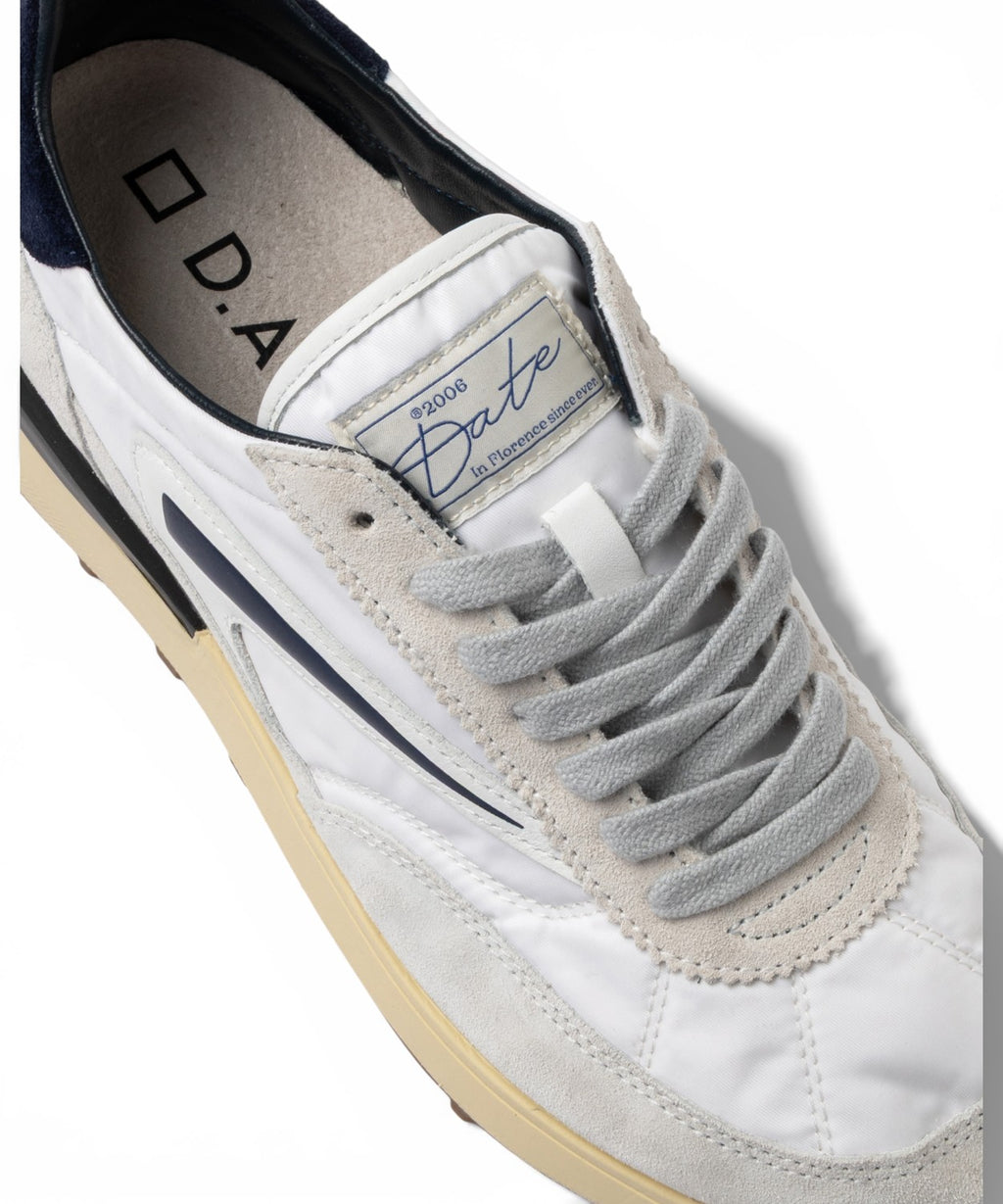 Baskets D.A.T.E. Athleta Nylon Blanc Bleu