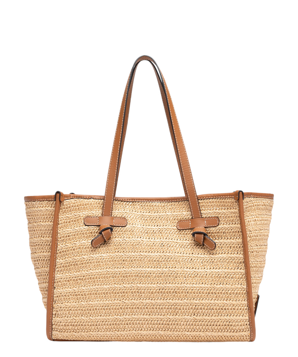 Sac Marcella moyen en Rafia Gianni Chiarini